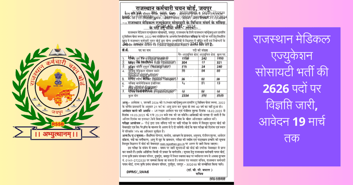 Rajasthan MES Job Opportunity 2025