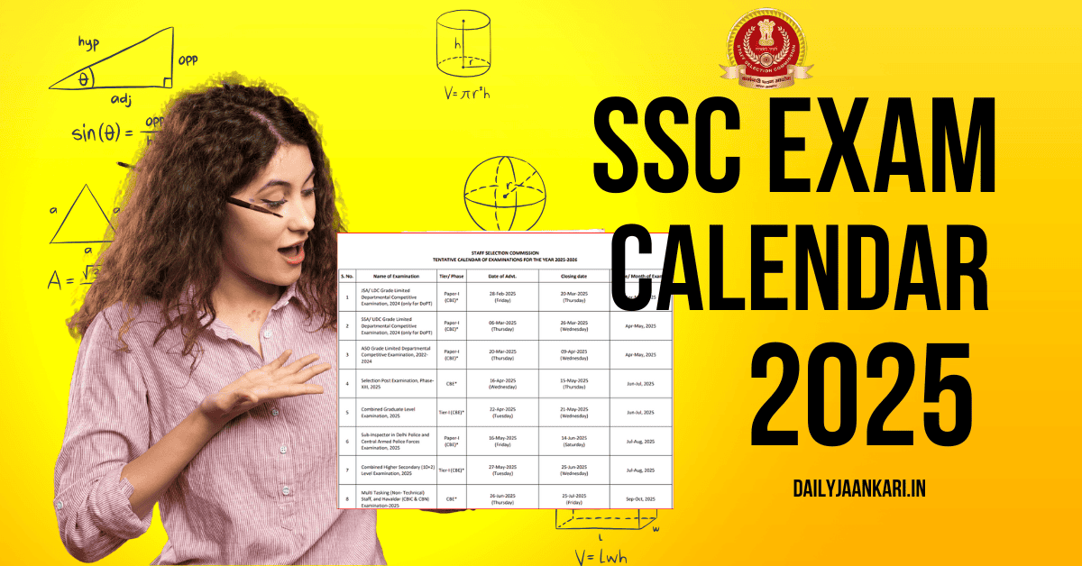 SSC Exam Schedule 2025: SSSC ने अपना नया संशोधित एग्जाम कैलेंडर जारी किया; जानें इन नौकरी की नई परीक्षा तिथियां